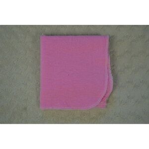 Rene Rofe Baby Receiving Blanket Solid Pink Flannel Lovey